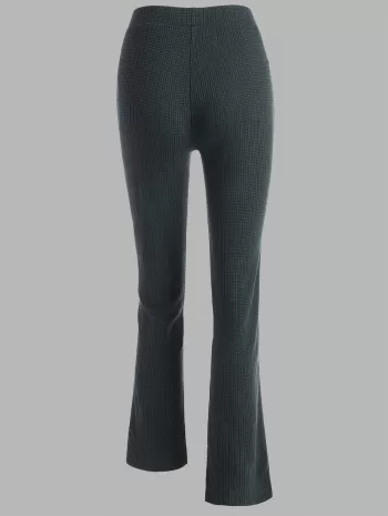 Tape Side High Waisted Slit Cuffs Pants