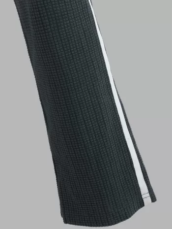 Tape Side High Waisted Slit Cuffs Pants