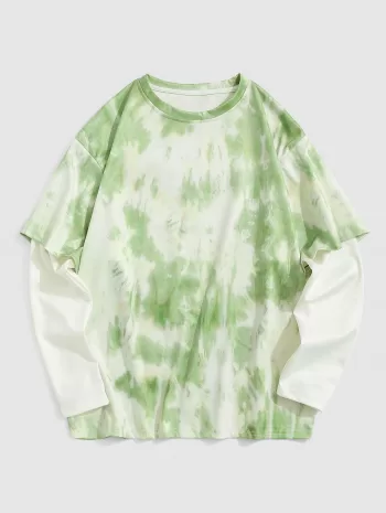 Tie Dye Doctor Sleeve Casual T-shirt