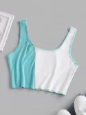 Two Tone Crop Tank Top