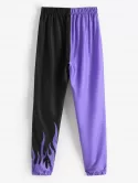 Two Tone Flame Jogger Pants
