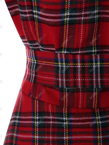 Vintage Tartan Mid Swing Dress