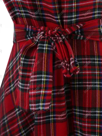 Vintage Tartan Mid Swing Dress
