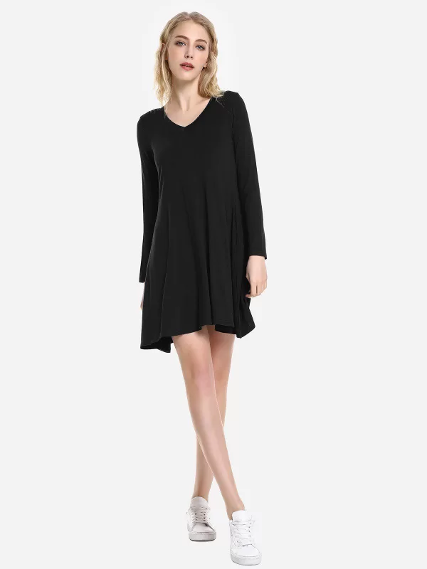 Zan.style V Neck Dress