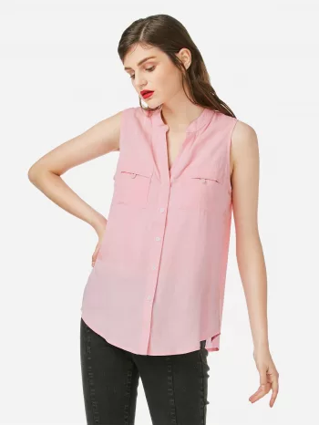 Zan.style V-neck Sleeveless Blouse